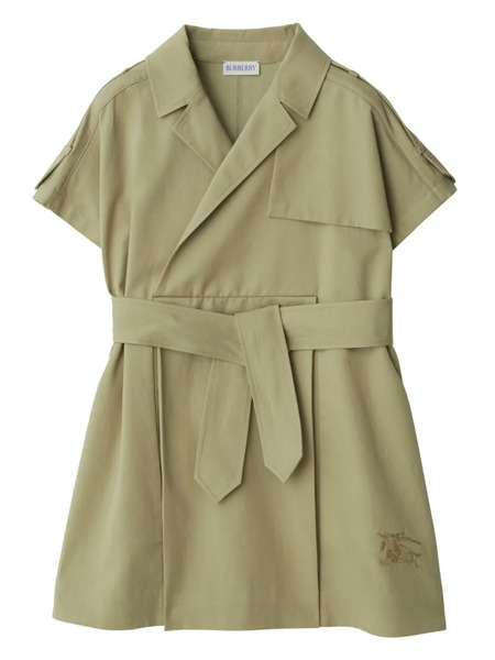  Burberry Kids Cotton-blend Trench Dress - Green 