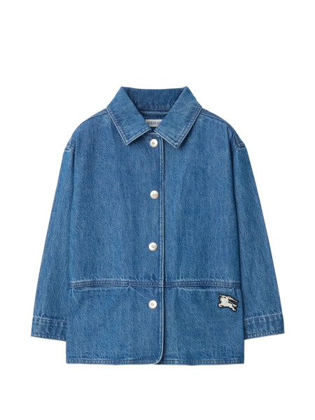  Burberry Kids Denim Jacket - Blue 