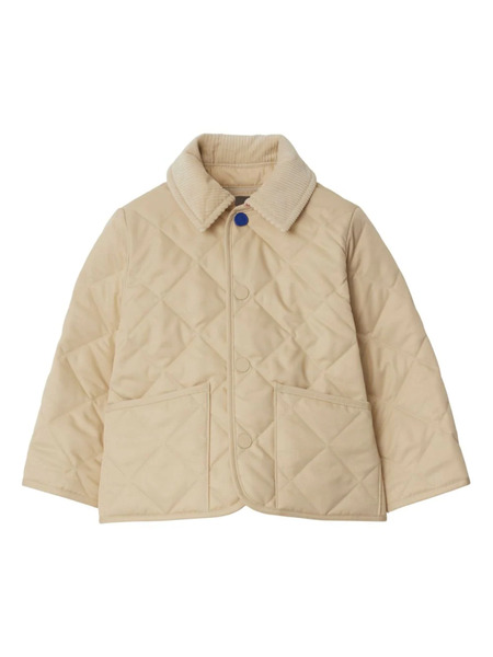  Burberry Kids Diamond-quilted Padded Jacket - Neutrals 