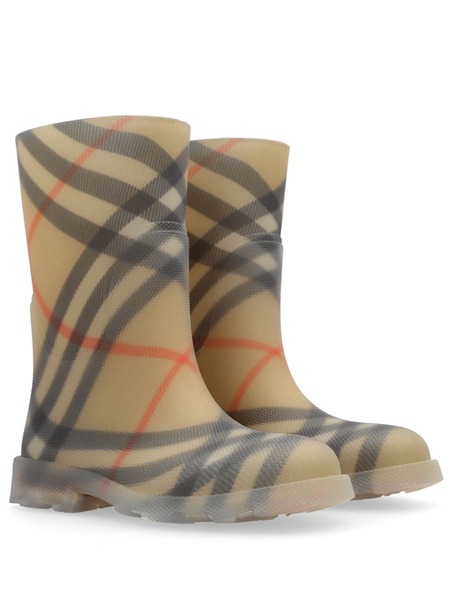  Burberry Kids Marsh Check Ankle Boots - Neutrals 