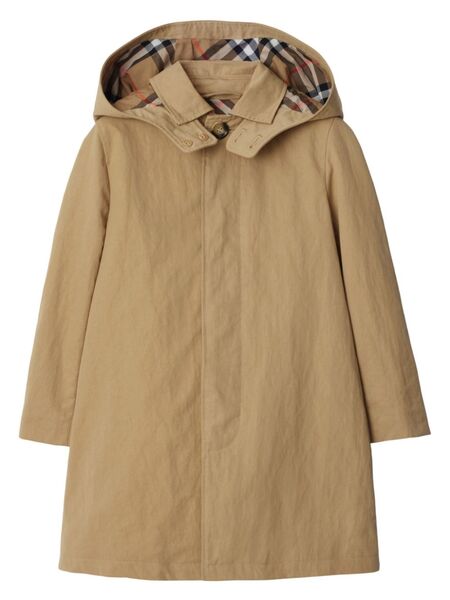  Burberry Kids Single-breasted Car Coat - Neutrals 