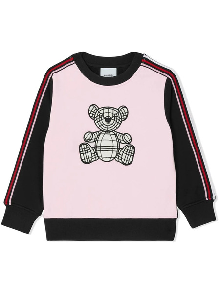  Burberry Kids Thomas Bear Appliqué Sweatshirt - Pink 
