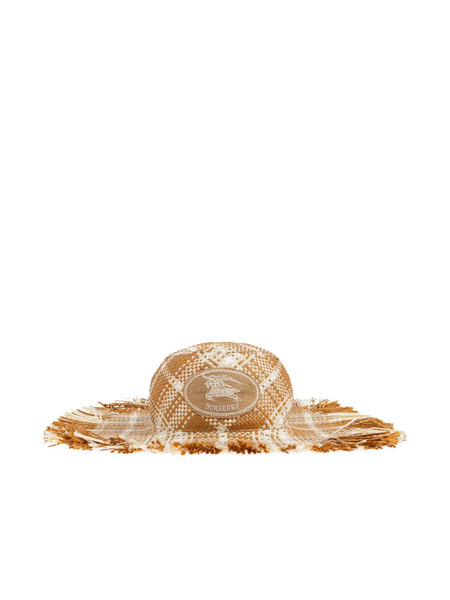  Burberry Knight Stamp Fringed-details Sun Hat - Neutrals 