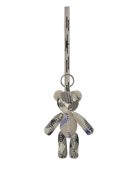  Burberry Knit Tom Keychain - Burberry - Cotton - Neutral - Grey 