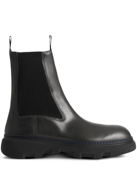  Burberry Leather Chelsea Boots - Black 
