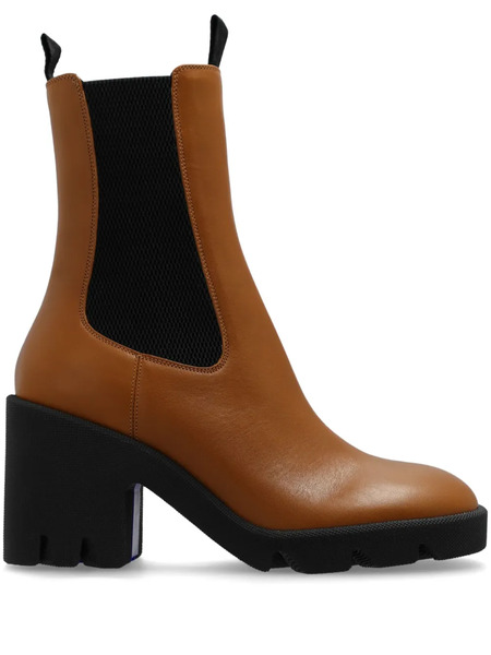  Burberry Leather Chelsea Boots - Brown 