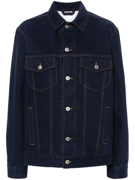  Burberry Logo-patch Denim Jacket - Blue 