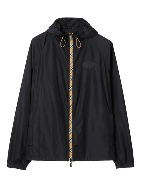  Burberry Logo-patch Hooded Jacket - Blue 