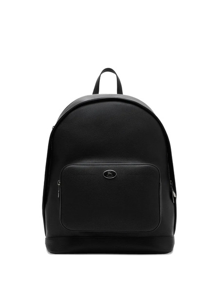  Burberry Logo-plaque Leather Backpack - Black 
