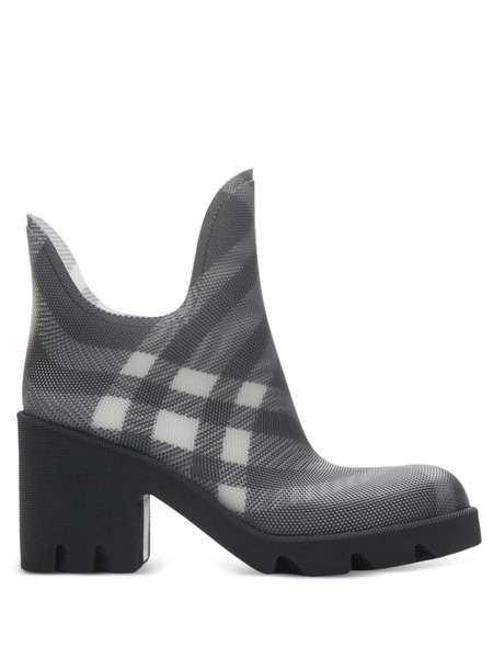  Burberry Marsh Check-pattern Boots - Grey 