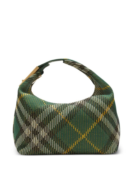  Burberry Medium Peg Check-pattern Shoulder Bag - Green 