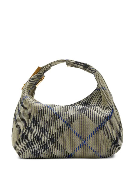  Burberry Medium Peg Checked Tote Bag - Neutrals 