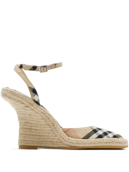  Burberry Mews Check Espadrilles - Neutrals 