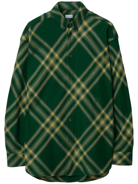  Burberry Mid-length Wool Coat - Green 