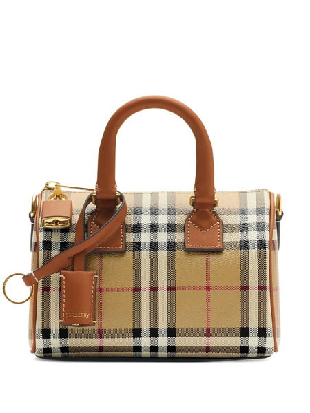  Burberry Mini Checked Mini Bag - Brown 