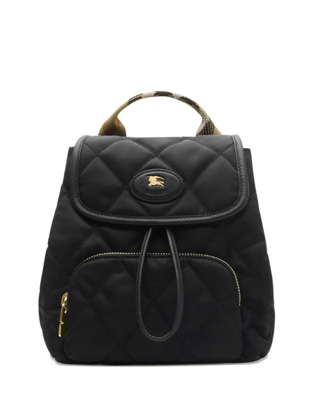  Burberry Mini Horseshoe Quilted Backpack - Black 