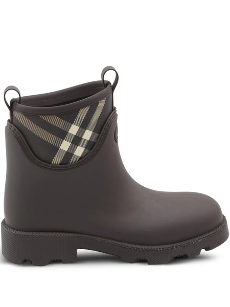  Burberry 35mm Check-pattern Pull-tabs Ankle Boots - Brown 