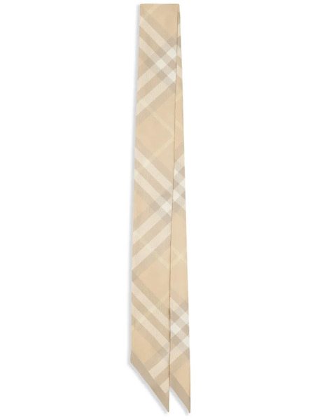  Burberry Nova Check Silk Scarf - Neutrals 
