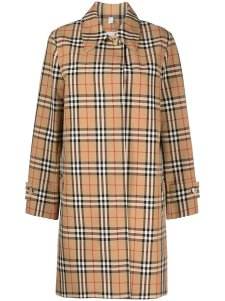  Burberry Plaid-check Pattern Jacket - Brown 