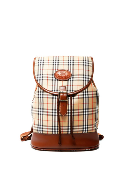  Burberry Pre-owned 2000s Small Tartan Backpack - Neutrals 