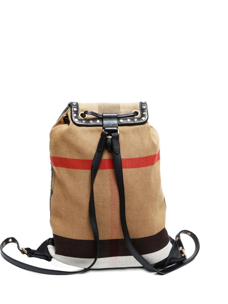  Burberry Pre-owned 2010-2020s Studded Check Backpack - Neutrals 