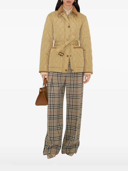  Burberry Quilted Belted Jacket - Neutrals 