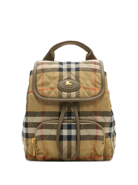  Burberry Quilted-design Mini Backpack - Neutrals 