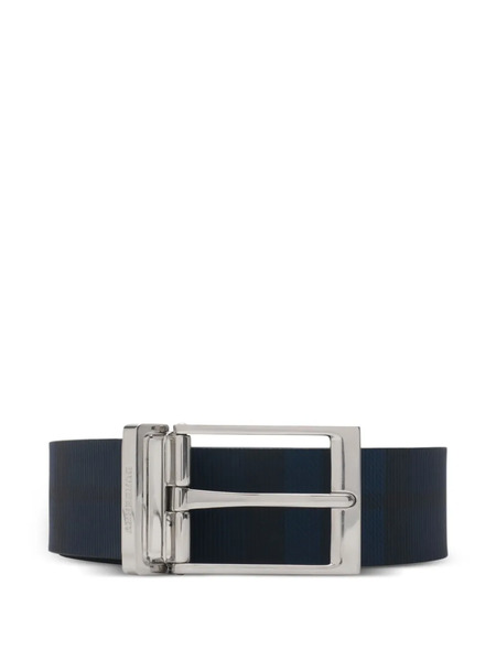  Burberry Reversible Check-pattern Belt - Blue 