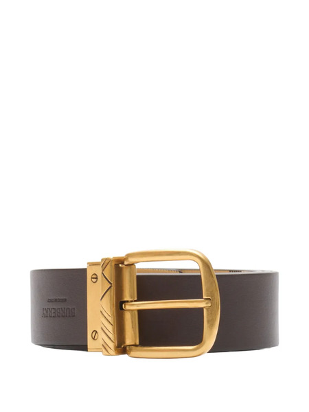  Burberry Reversible Check Pin Belt - Neutrals 