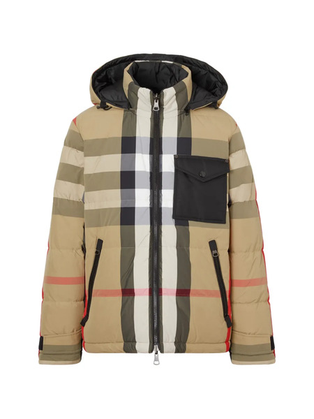  Burberry Reversible Check Puffer Jacket - Neutrals 