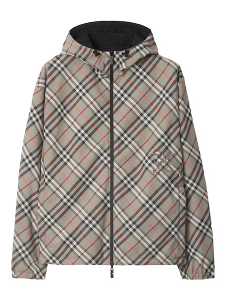  Burberry Reversible Checked Jacket - Grey 