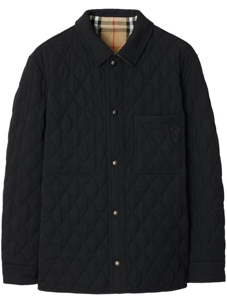  Burberry Reversible Quilted Overshirt - Black 
