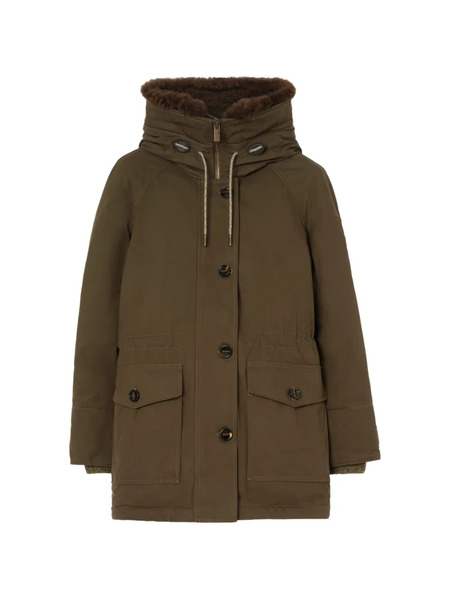  Burberry Shearling Parka - Green 