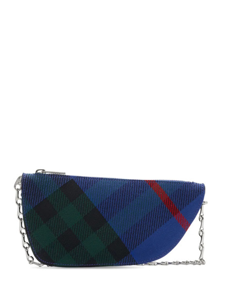  Burberry Shield Check-pattern Mini Bag - Blue 