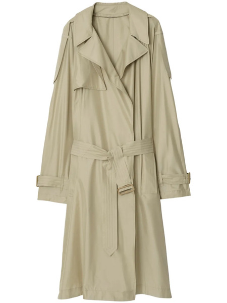  Burberry Silk Trench Coat - Neutrals 