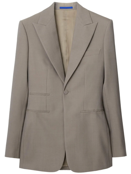  Burberry Single-breasted Wool Blazer - Neutrals 