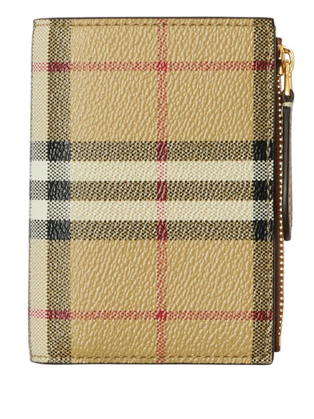  Burberry Small Check-print Bi-fold Wallet - Neutrals 