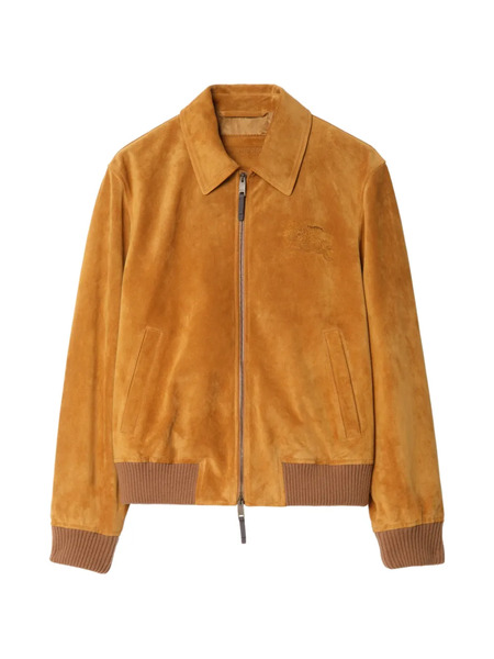  Burberry Suede Harrington Jacket - Neutrals 