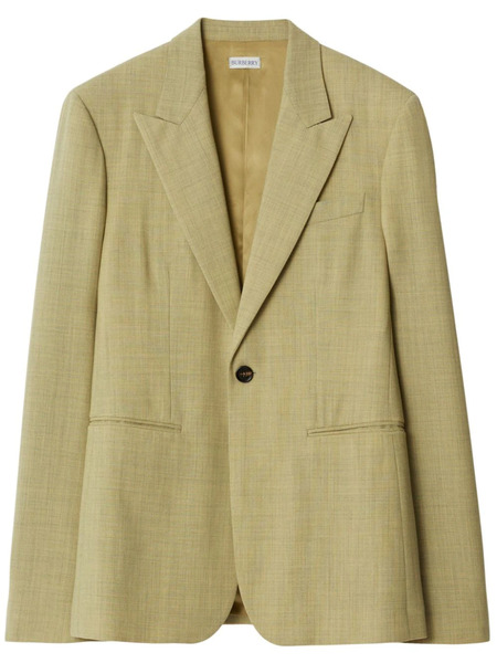  Burberry Tailored Wool Blazer - Green 