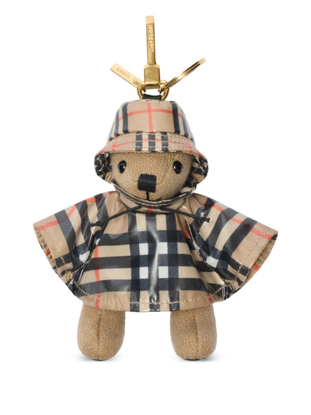  Burberry Thomas Bear Check-pattern Keyring - Neutrals 