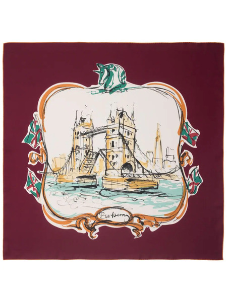  Burberry Tower Bridge Scarf - Red 
