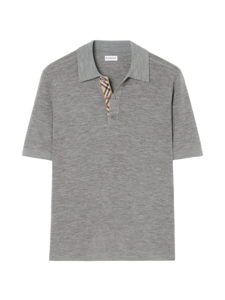  Burberry Wool Polo Shirt - Grey 