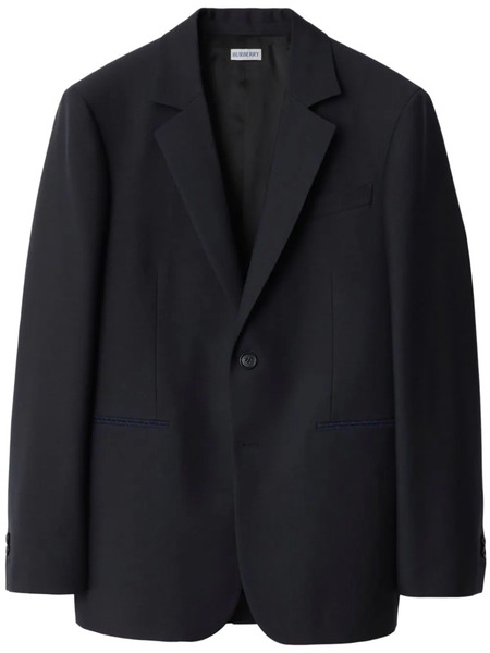  Burberry Wool Tailored Jacket - Blue 