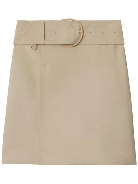  Burberry Wrap Canvas Skirt - Neutrals 