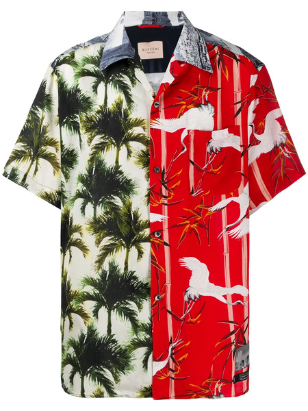  Buscemi Palm Tree Print Shirt - Red 