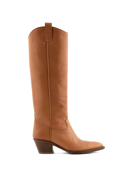  Buttero Annie Pull-tab Knee-high Cowboy Boots - Brown 