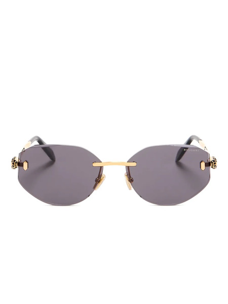  Bvlgari Geometric-frame Sunglasses - Gold 