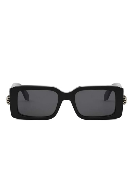  Bvlgari Serpenti Forever Rectangle-frame Sunglasses - Black 