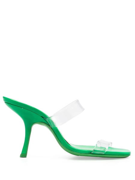  By Far Clara 100mm Square-toe Sandals - Green 