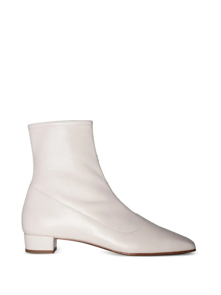  By Far Este Leather Ankle Boots - Neutrals 